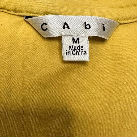 Cabi Size Medium Vintage Cotton Full Length Flattering Plunging Short Sleeve Top - Picture 4 of 4